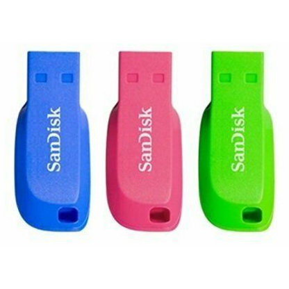 Memorie USB Cruzer Blade 16GB USB 2.0 Blue Pink Green 3 pack
