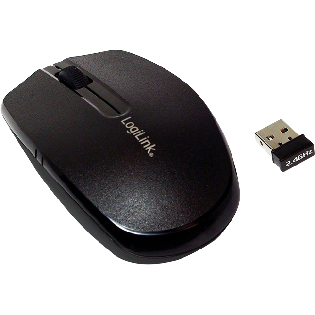 Mouse Wireless ID0114 1200 dpi USB Black