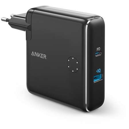 Acumulator extern + Incarcator de retea Anker PowerCore Fusion 5000 42W USB USB-C Power Delivery 5000mAh Black