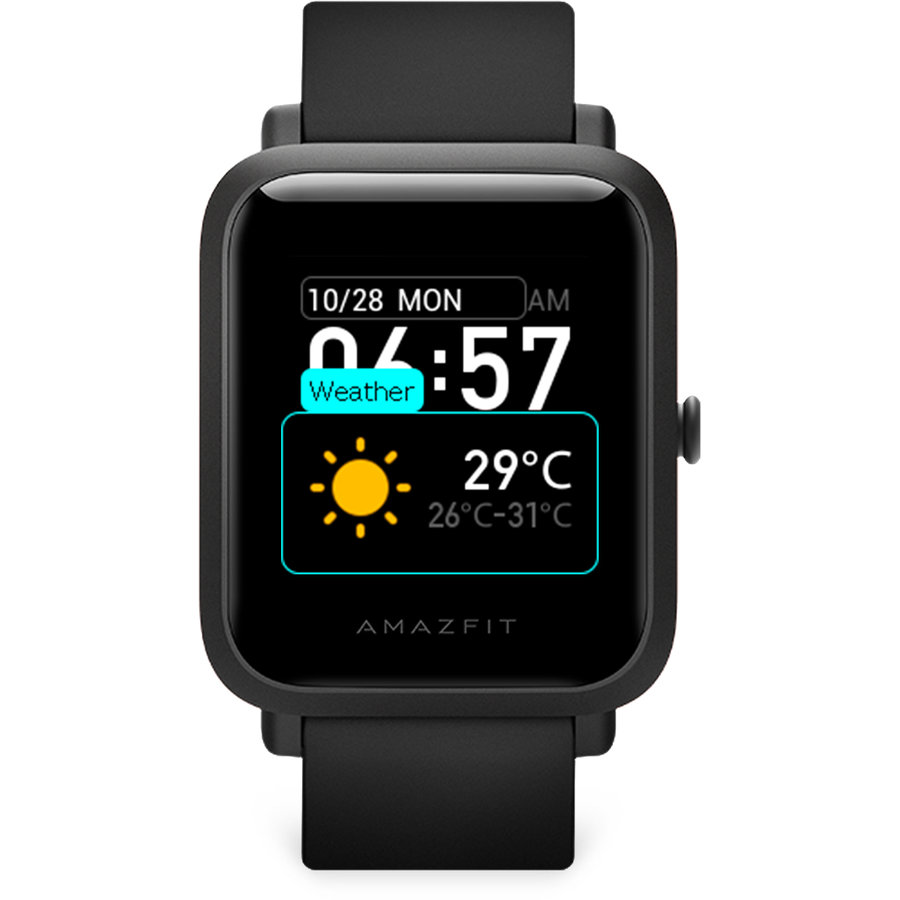 Smartwatch Bip S 2020 Bluetooth 5.0 Waterproof 5ATM GPS Carbon Black