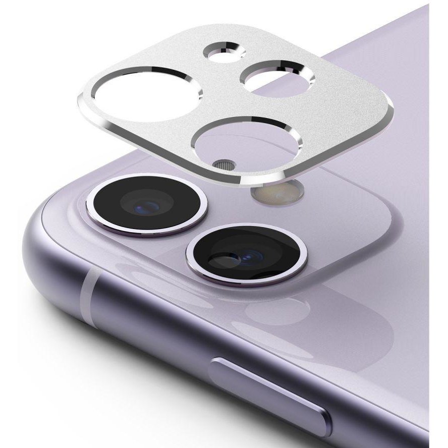 Rama protectie camera foto pentru iPhone 11 Silver