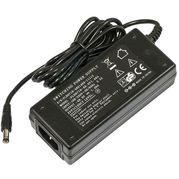 48POW 48V 1.46A power adapter + power plug