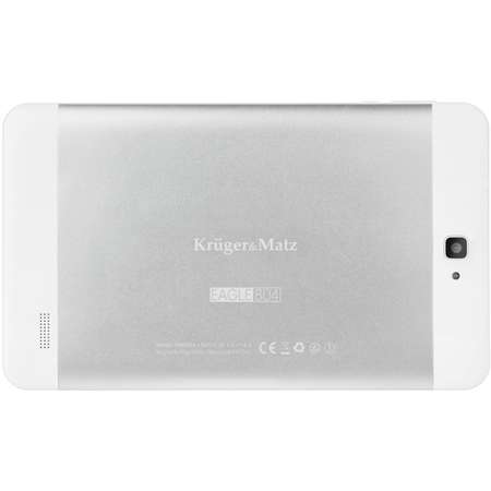 Tableta Kruger&Matz Eagle 804 8 inch IPS Quad Core 1GB RAM 8GB Flash Android 6 Wi-Fi 3G White