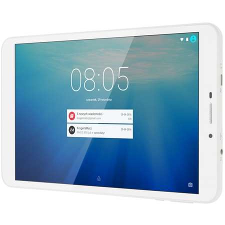 Tableta Kruger&Matz Eagle 805 8 inch IPS Quad Core 1GB RAM 8GB Flash Android 6 Wi-Fi 4G White
