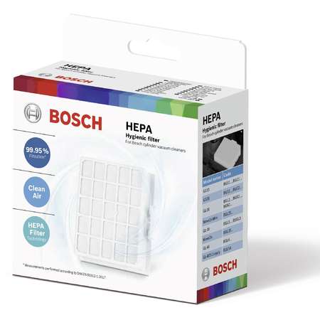 Filtru Hepa Lavabil Bosch BBZ156HF Ideal pentru persoanele care sufera de alergii Alb