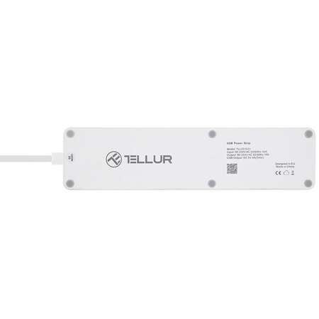 Prelungitor smart Tellur 3 Prize 4x USB 2200W 10A 1.8m White