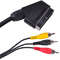 Cablu Generic Scart - 3x RCA 1.5m Black