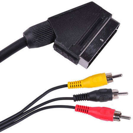 Cablu Generic Scart - 3x RCA 5m Black