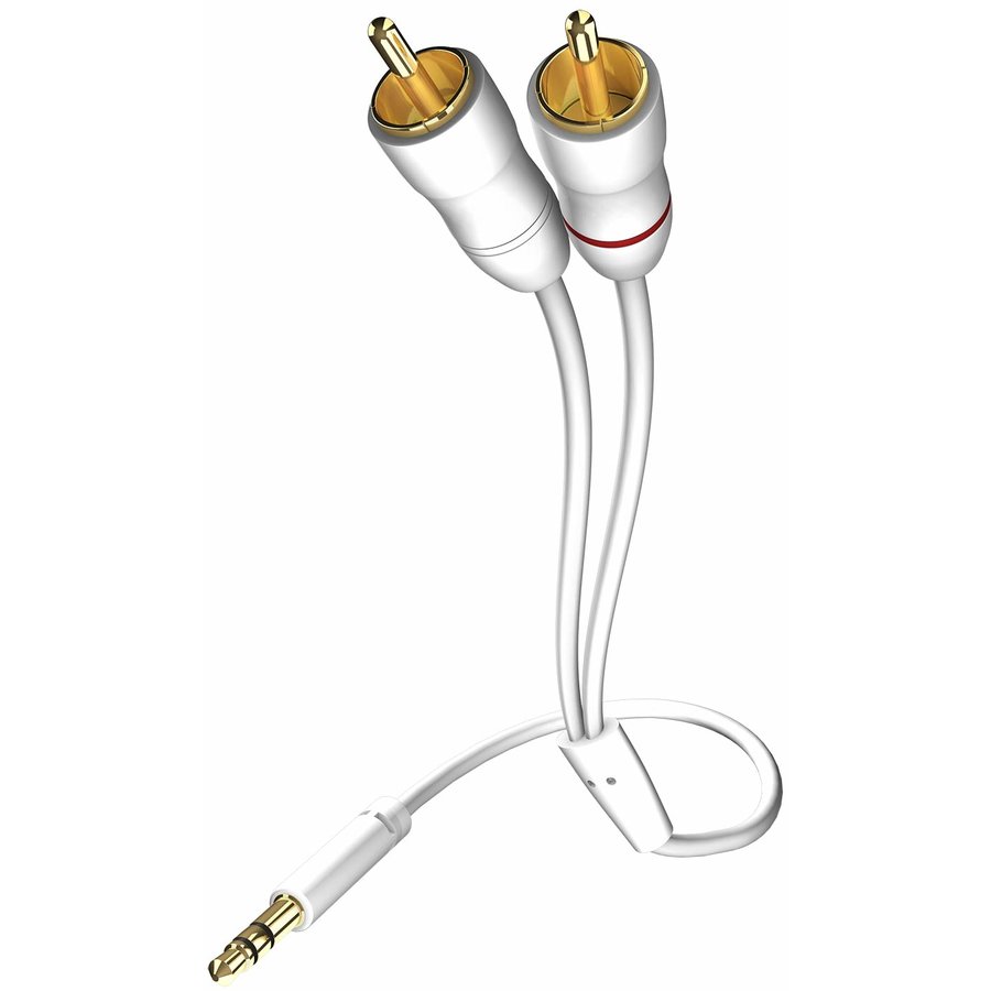Cablu de legătura Inakustik Jack 3.5 mm - 2x RCA 1.5m White