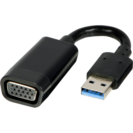 Adaptor USB 3.0 - VGA 0.2m Lindy Black