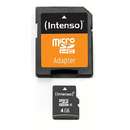 Card de memorie Intenso 4GB Micro SDHC Clasa 4 + Adaptor SD