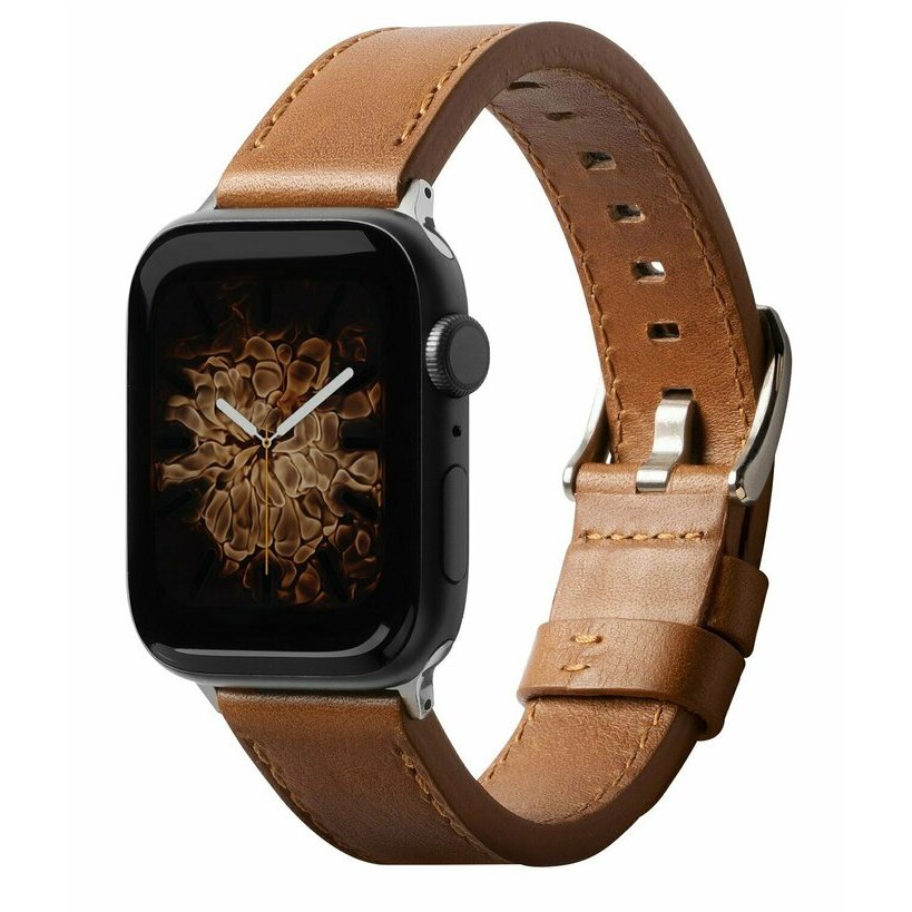 Curea din piele Leather One Classic Band Maro pentru Apple Watch 42mm / 44mm