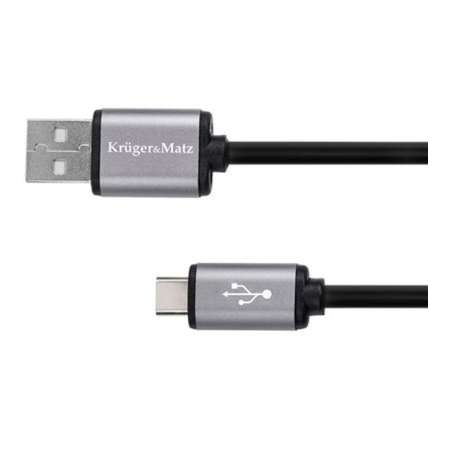 Cablu de date Kruger&Matz KM1240 Basic USB tata - USB tip C tata 1.8 m