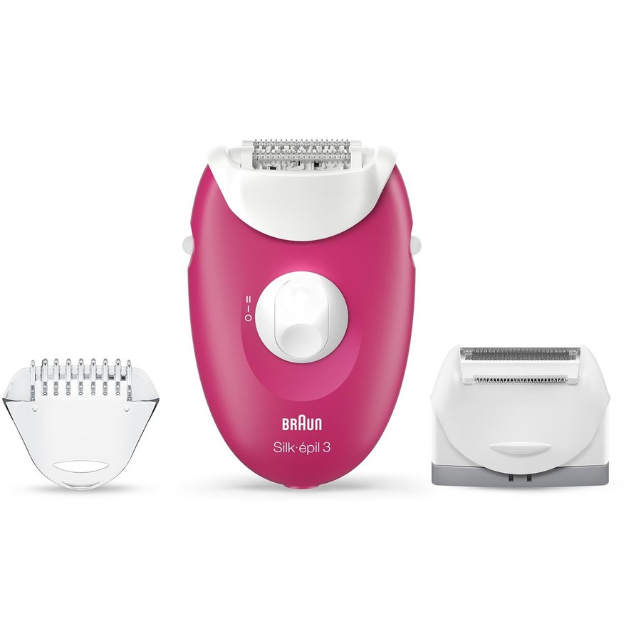 Epilator Silk-epil Beauty 20 de Pensete Role de masaj Tehnologie Smartlight Accesorii pentru ras si tuns Alb/ Roz