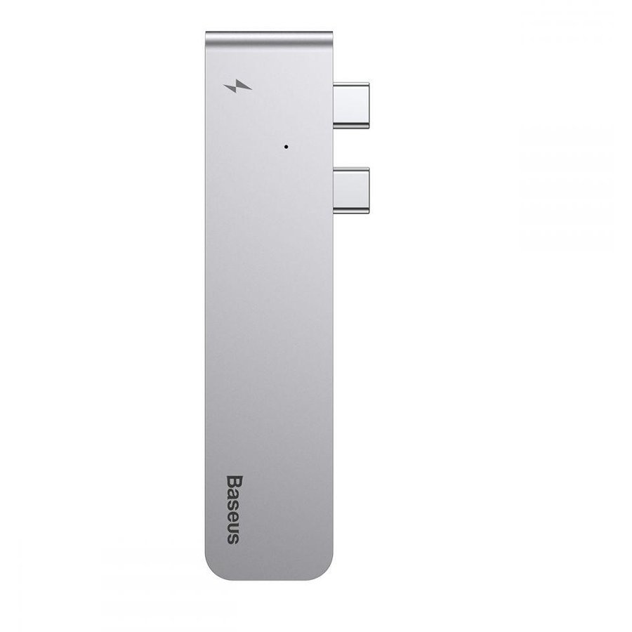 Adaptor HUB aluminiu 5-in-1 Dual USB Type-C - 2x USB Type-C 2x USB 3.0 1x HDMI