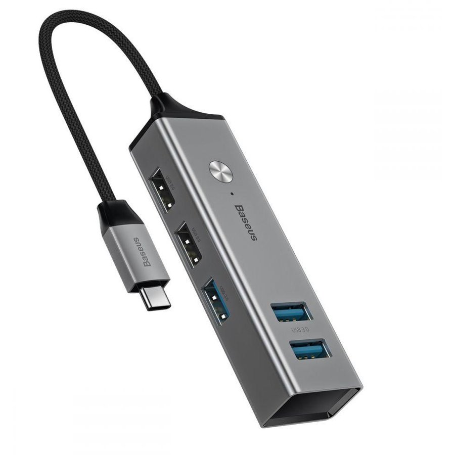 Adaptor HUB aluminiu 5-in-1 USB Type-C - 3x USB 3.0 2x USB 2.0