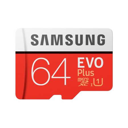 Card de memorie Samsung EVO Plus 64GB MicroSDXC Clasa 10 UHS-I + Adaptor SD