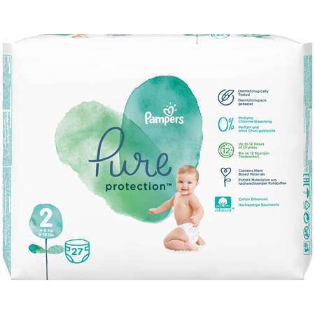 Scutece PAMPERS Pure 2 Carry Pack 27 buc