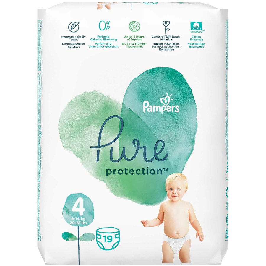 Scutece Pure 4 Carry Pack 19 buc