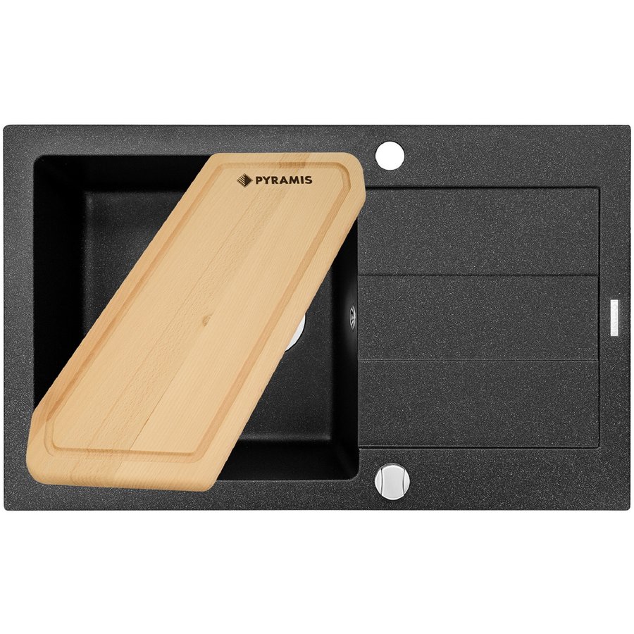 Set Chiuveta bucatarie granit SPARTA PLUS + Tocator Black