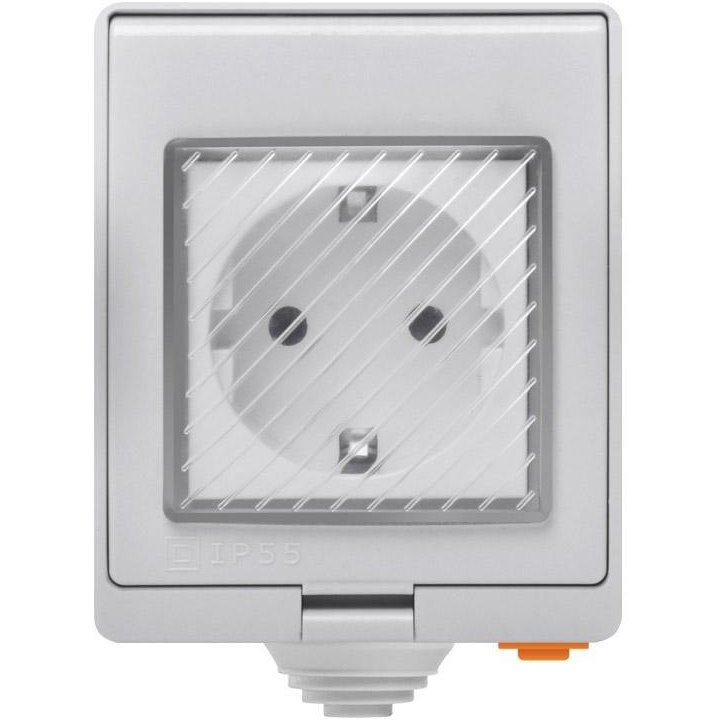 Priza Smart rezistenta la apa S55 pentru exterior/interior IP55 WiFi Alb