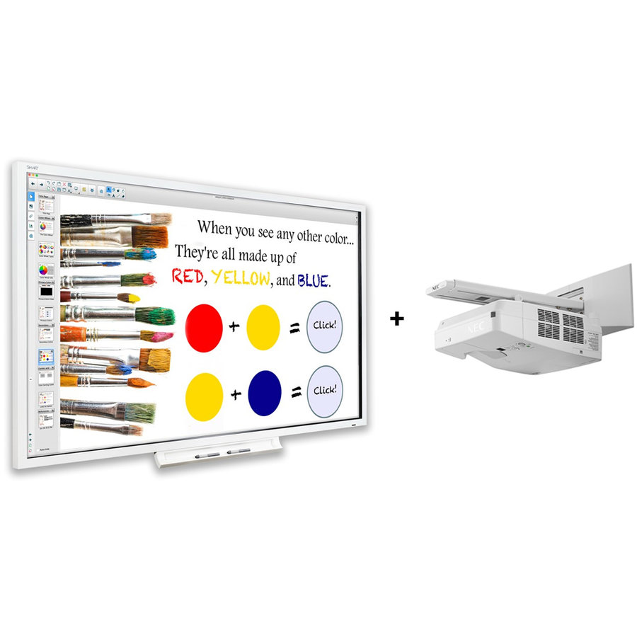 Pachet Interactiv Videoproiector UM361X + Tabla interactiva Smart Board SBM680 White