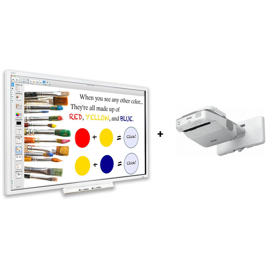 Pachet Interactiv Videoproiector EB-685W + Tabla interactiva Smart Board SBM685 White