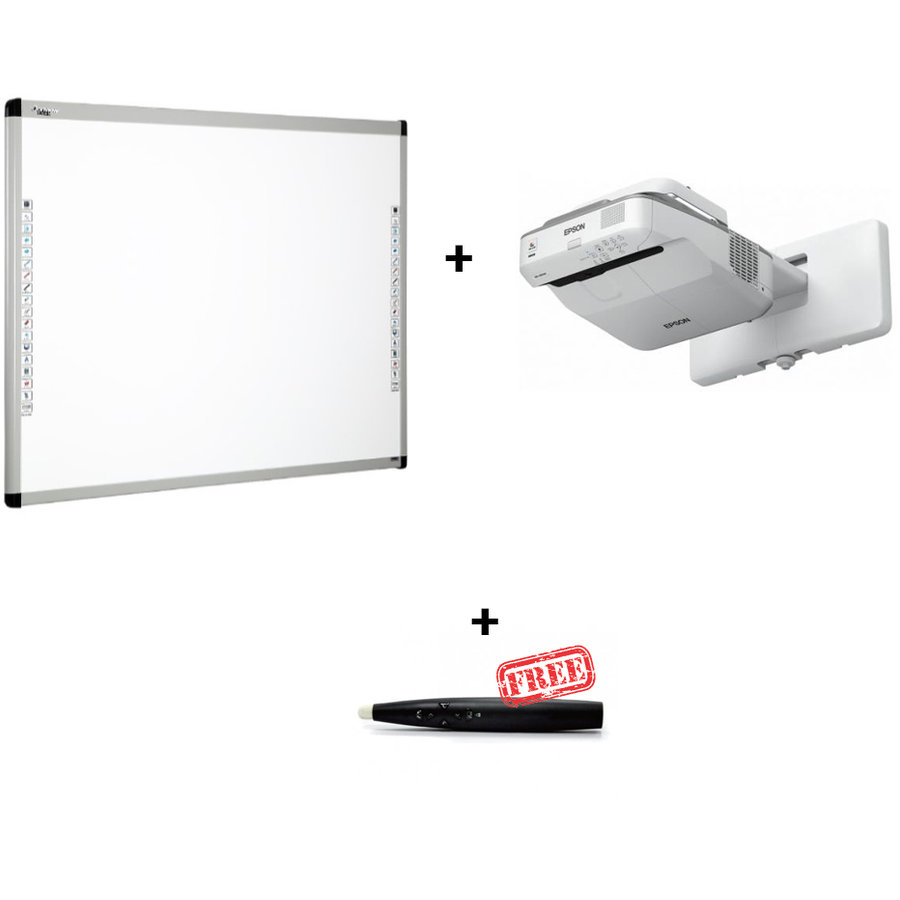 Pachet Interactiv Videoproiector EB-685W + Tabla interactiva Donview 100IND + Evoboard IPEN cadou White