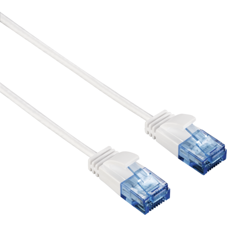 Cablu de retea Hama 135775 UTP Slim-Flexible 0.75m Alb