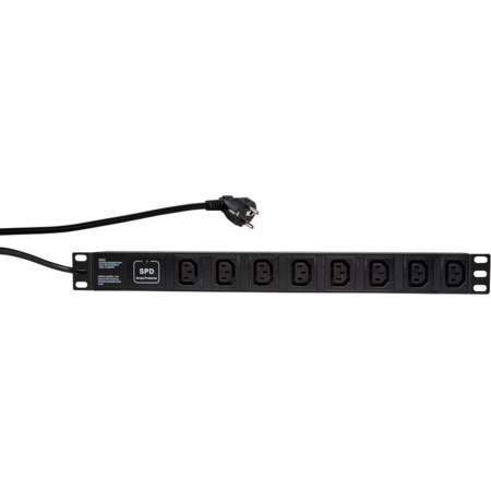 PDU Logilink 1U 19 inch 8x IEC 2m Black