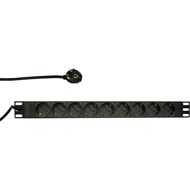 PDU 1U 19 inch 9x Schuko 2m Black