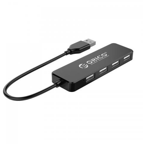 Hub USB FL01-BK 4x USB 2.0 0.3m Negru