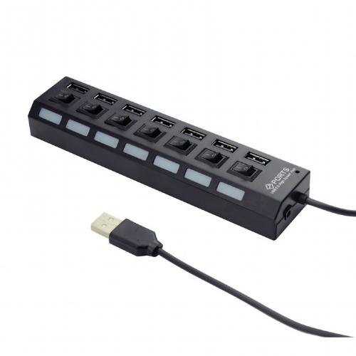Hub USB UHB-U2P7-03 7-port USB 2.0 Negru