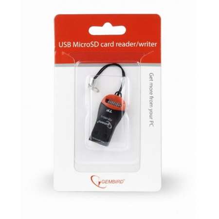Card Reader Gembird FD2-MSD-3 MicroSD Black/Orange