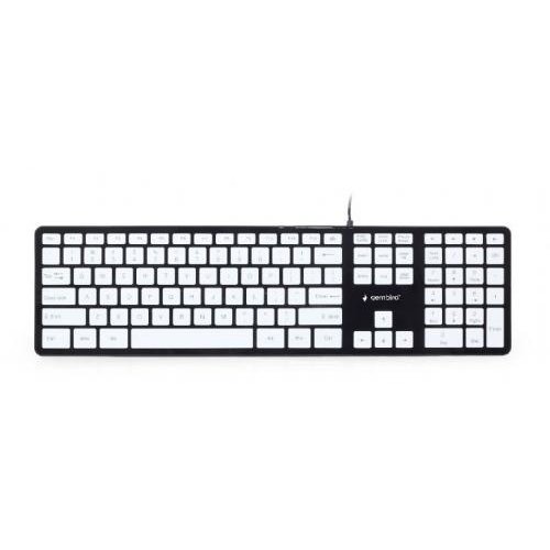 Tastatura KB-MCH-02-BKW USB Negru/Alb