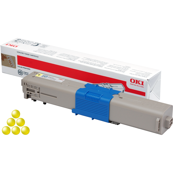 Cartuș toner 44973533 Yellow 1500 pagini pentru Oki C301/321