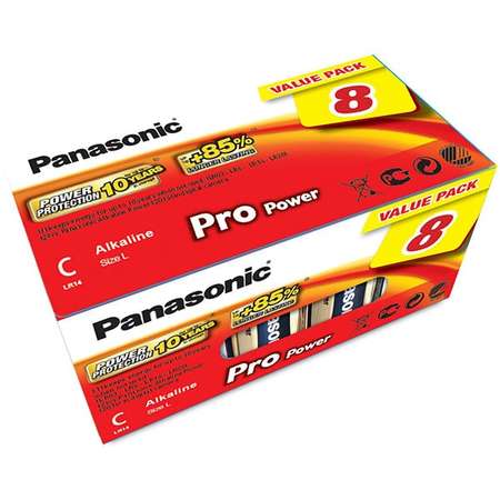 Baterii Panasonic Pro Power Alkaline LR14/C 8 bucati