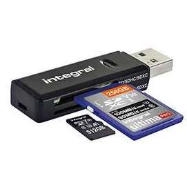 Card reader INTEGRAL MEMORY PLC INCRUSB3.0SDMSDV2 SD/MicroSD USB 3.0 Negru