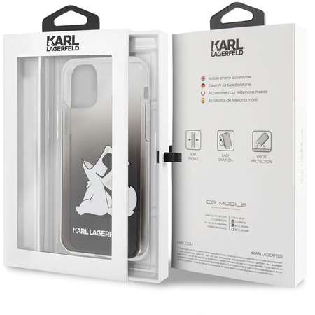 Husa Protectie Spate Karl Lagerfeld Colectia Fun Glasses Choupette Negru pentru Apple iPhone 11 Pro Max