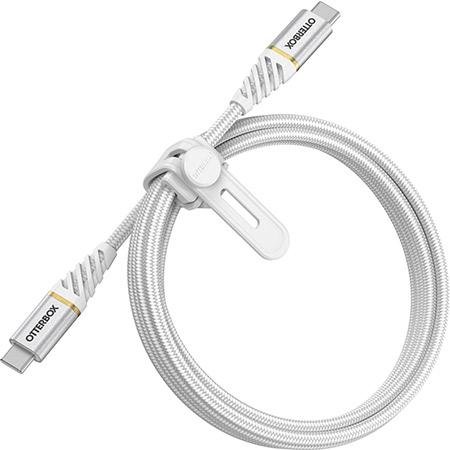 Cablu pentru incarcare si transfer de date Premium 2xUSB Type-C 1m Alb