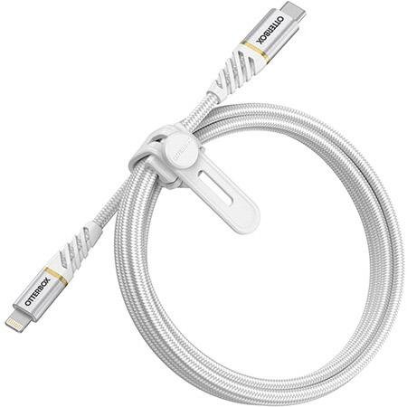 Cablu pentru incarcare si transfer de date Premium USB Type-C/Lightning 1m Alb