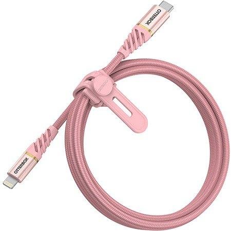 Cablu pentru incarcare si transfer de date Premium USB Type-C/Lightning 1m Rose Gold