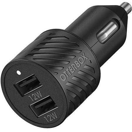 Incarcator auto Premium Dual USB Putere 12W Negru