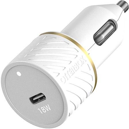 Incarcator auto Premium Fast Charge USB-C Putere 18W Alb
