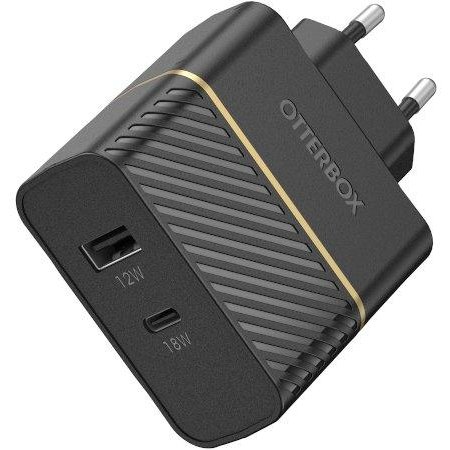 Incarcator retea Dual Port Fast Charge USB/USB-C 30W Negru