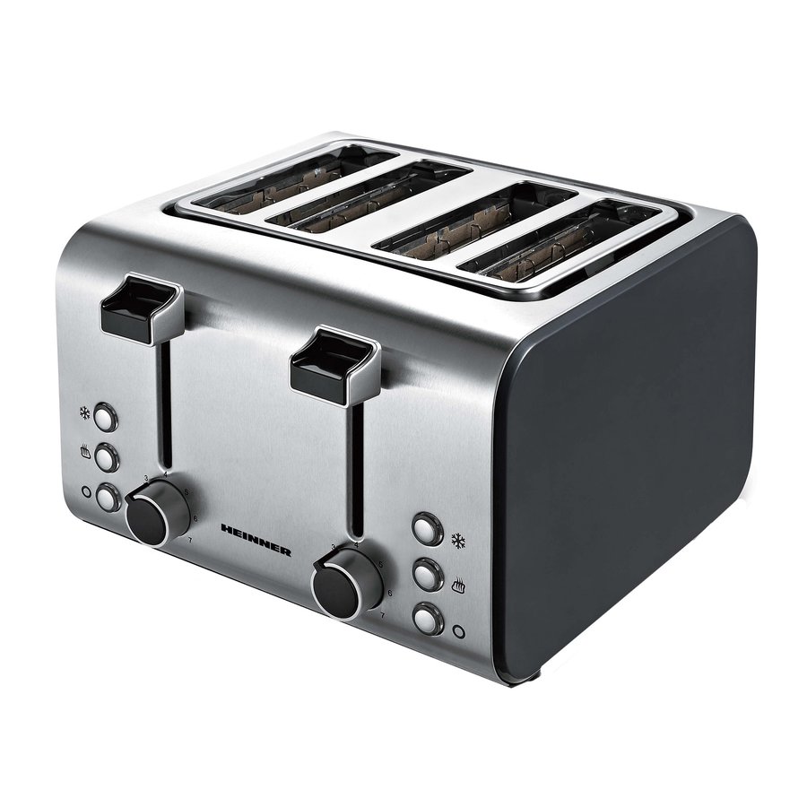 Prajitor de paine HTP-1400BKSS 4 felii 1600W Inox