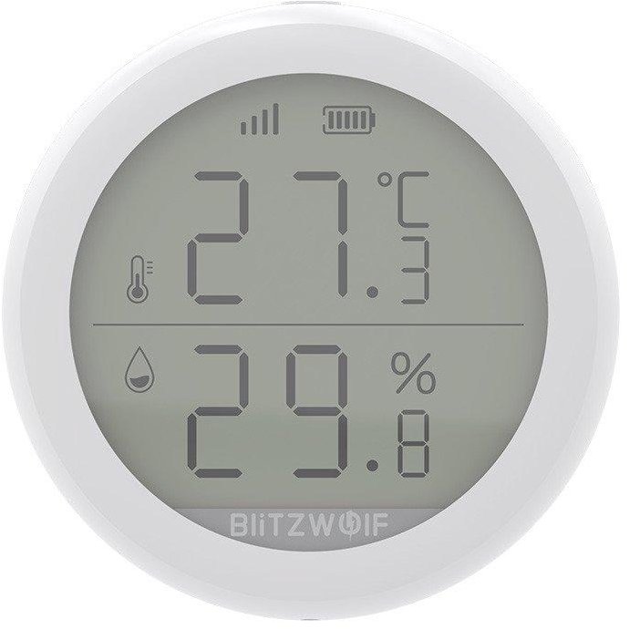 Senzor de temperatura si umiditate SMART BW-IS4 ZigBee Control WiFi Alb