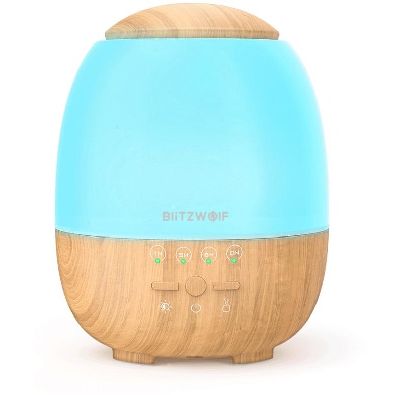 Umidificator aer cu ultrasunete si lumina ambientala Smart BW-FUN3 400 ml Functie de aromatizor Control prin aplicatie Wi-Fi RGB