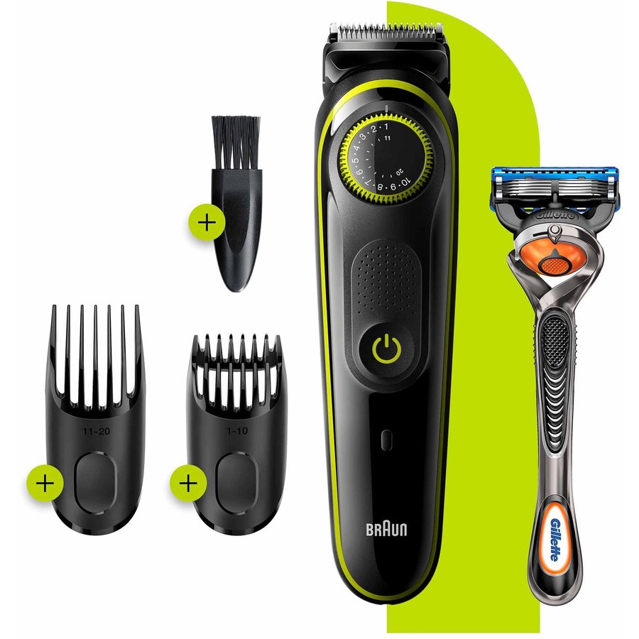 Aparat de tuns BT3241 pentru Par si Barba Lame ascutite 39 Setari de lungime Acumulator Negru/Verde