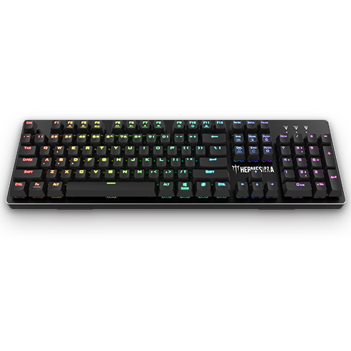 Tastatura gaming Hermes P2A Iluminare RGB Interfata USB Lungime Cablu 1.5m Black